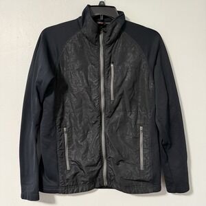 GSX‎ Gander Mountain Mens Black Full Zip Jacket Size M Lightweight Tech Fleece